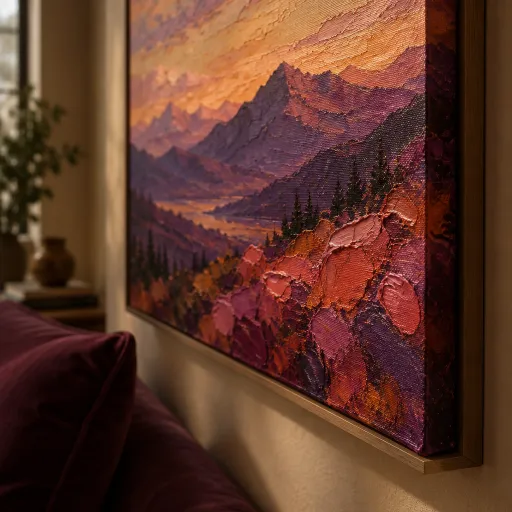 Elevating interiors with impressionist mountain wall art masterpieces